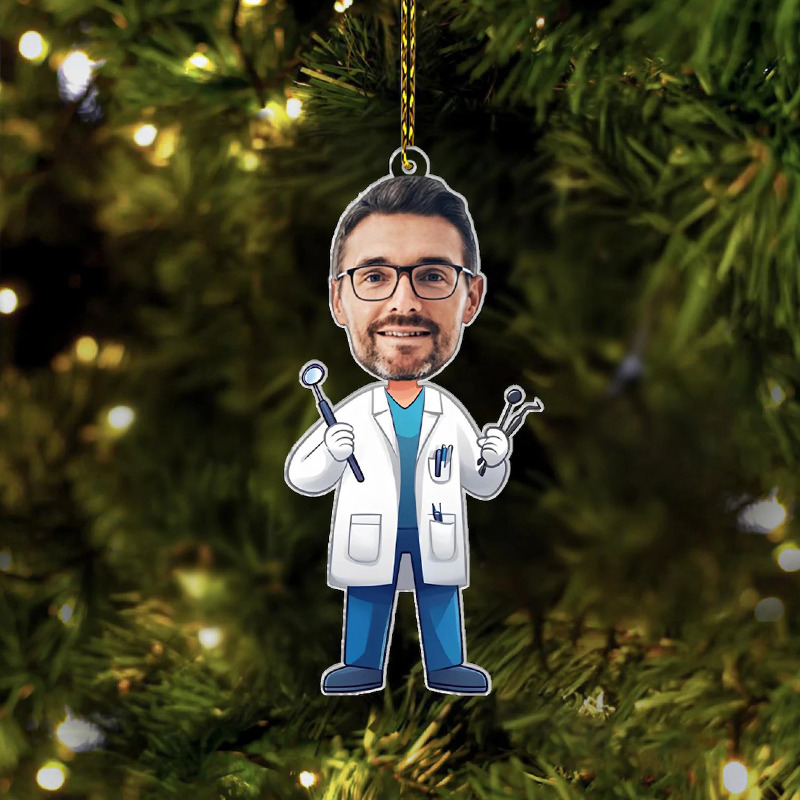 Personalized Teeth Xmas Tree Acrylic Christmas Ornament