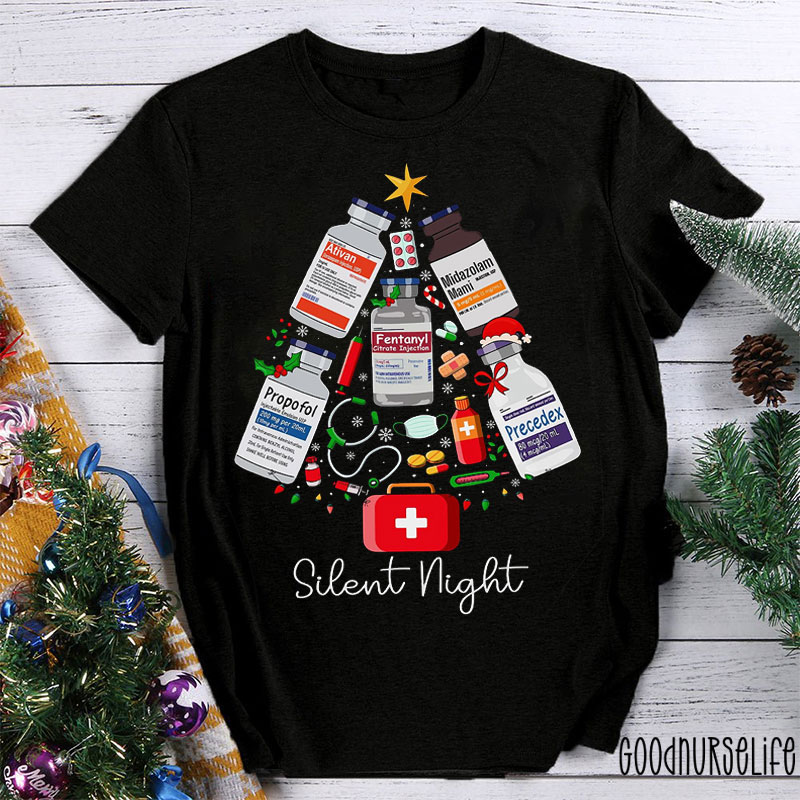 Christmas Tree Pills Nurse T-shirt