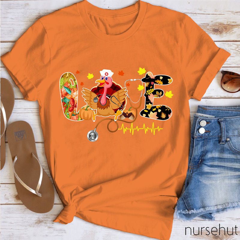 Love Thanksgiving Nurse T-Shirt