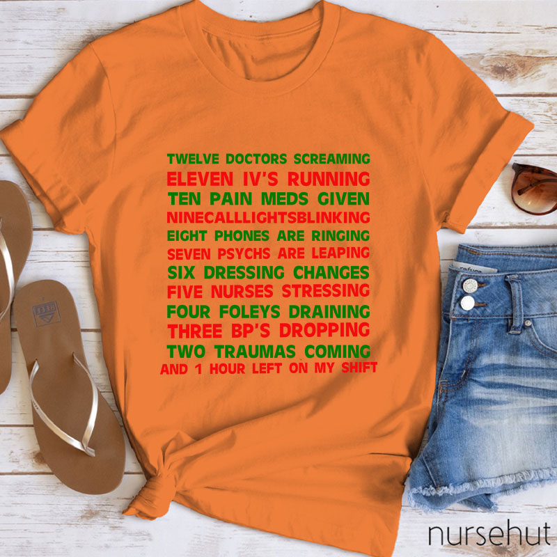 Christmas Countdown Nurse T-Shirt