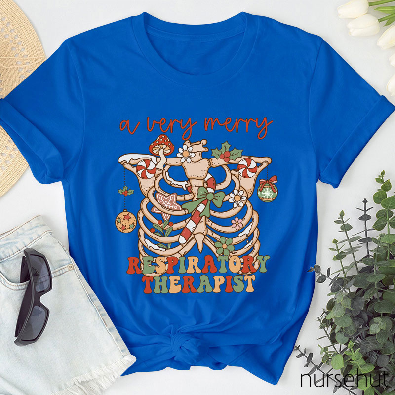 A Very Merry Respiratory Therapist Nurse T-Shirt