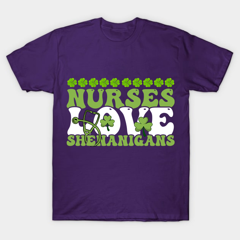 Nurse Love Shenanigans Nurse T-Shirt
