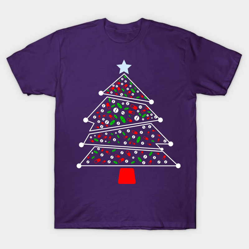 Pill Christmas Tree Nurse T-Shirt