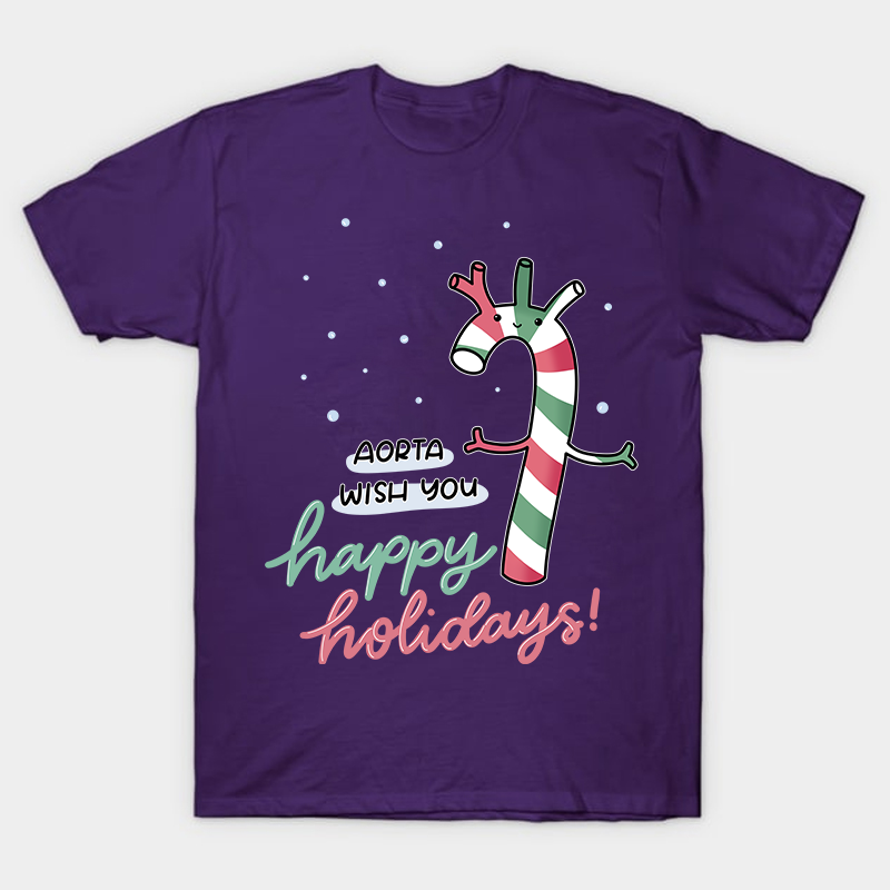 Aorta Wish You Happy Holidays Nurse T-Shirt