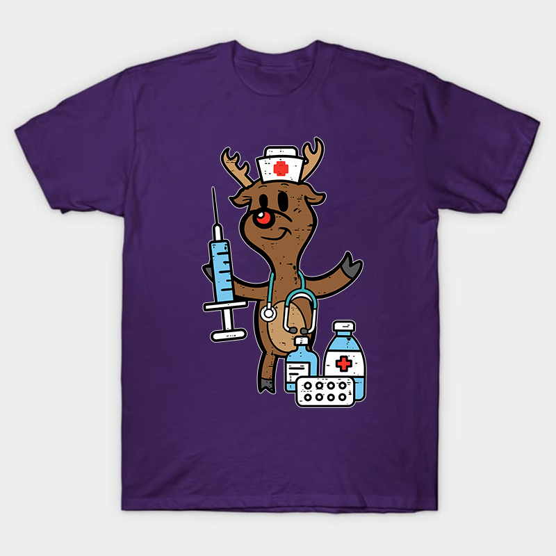Christmas Elk Nurse T-Shirt