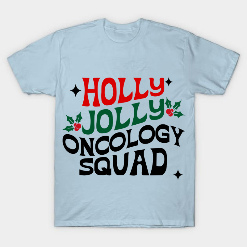 Personalized Holly Jolly Squad Nurse T-Shirt