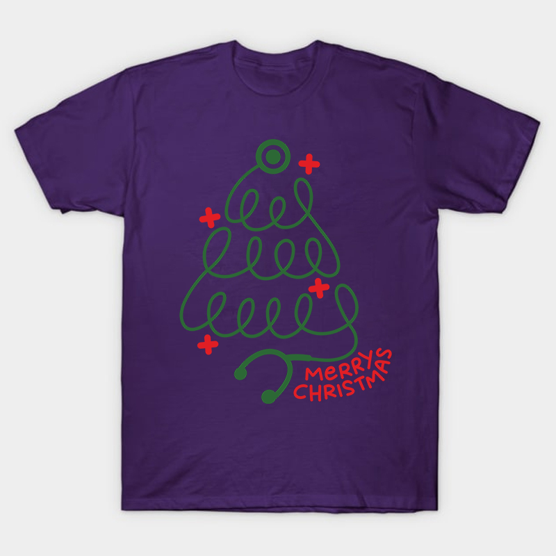 Merry Christmas Christmas Tree Nurse T-Shirt