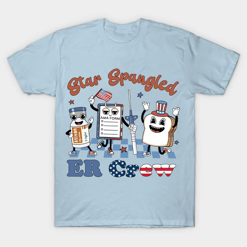 Personalized Department Star Spangled Crew Nurse T-Shirt