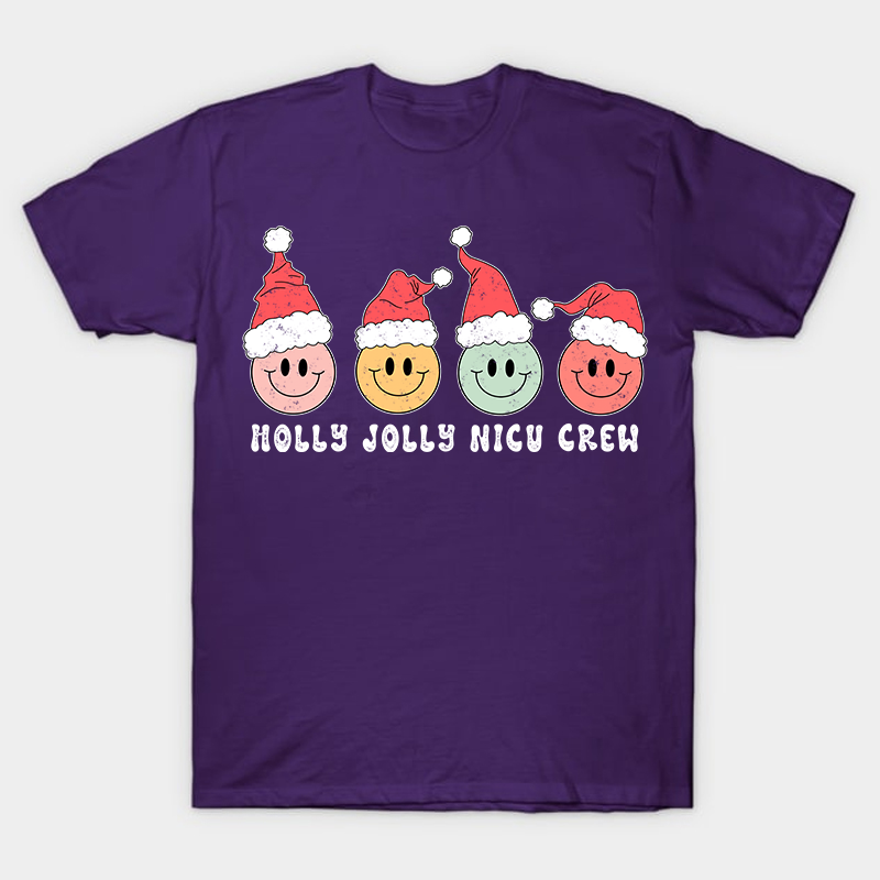 Holly Jolly Nicu Crew Nurse T-Shirt