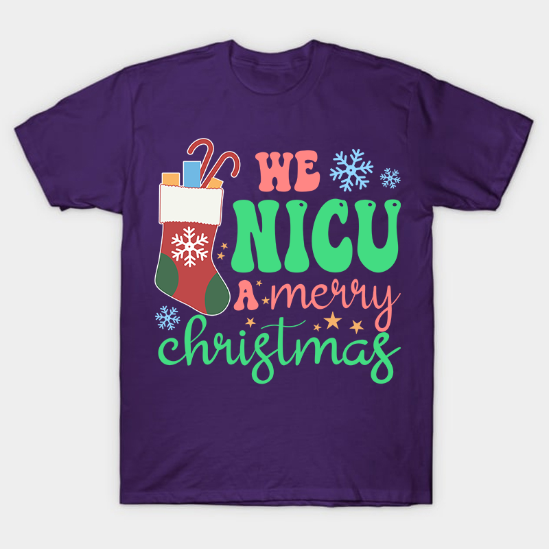 We NICU A Merry Christmas Nurse T-Shirt