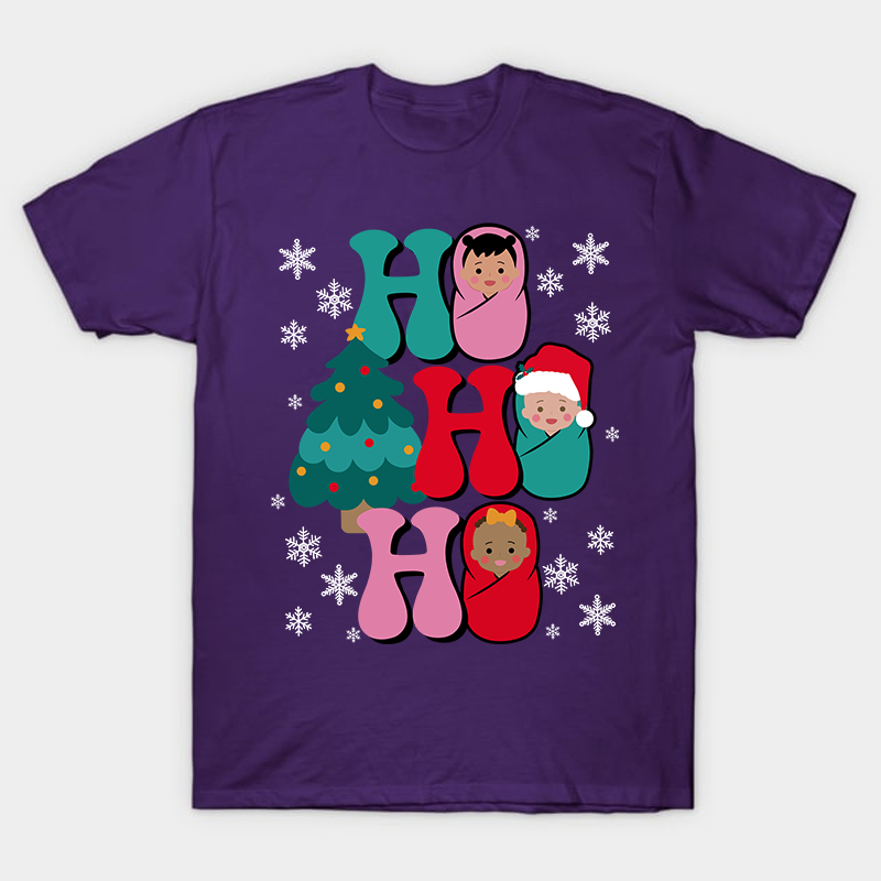 Ho Ho Ho Christmas Nurse T-Shirt