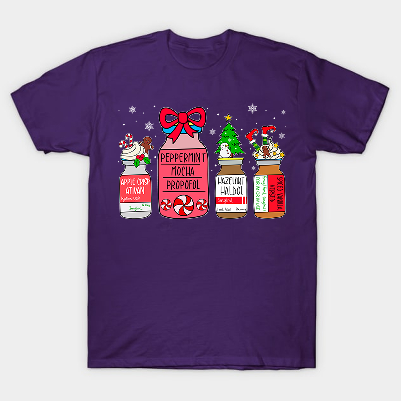 Peppermint Mocha Propofol Christmas Nurse T-Shirt