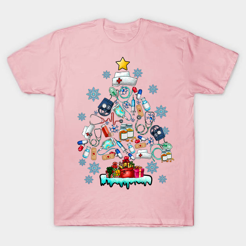 Nurse Christmas Trees Nurse T-Shirt