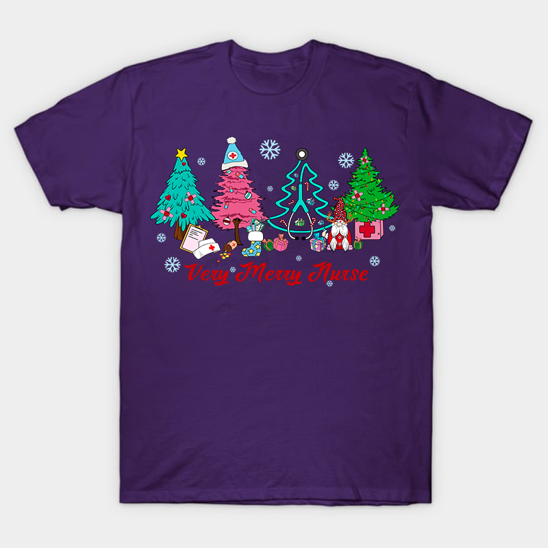 Nurse Christmas Tree With Gnome Nurse T-Shirt