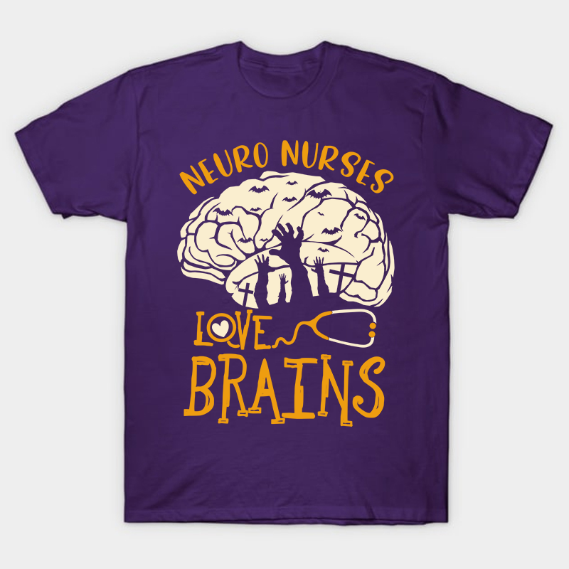 Neuro Nurses Love Brains Nurse T-Shirt