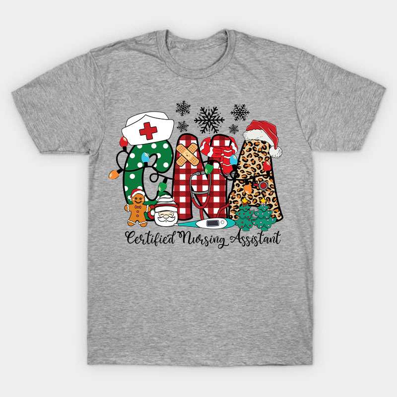 Personalized Christmas Style Nurse T-Shirt