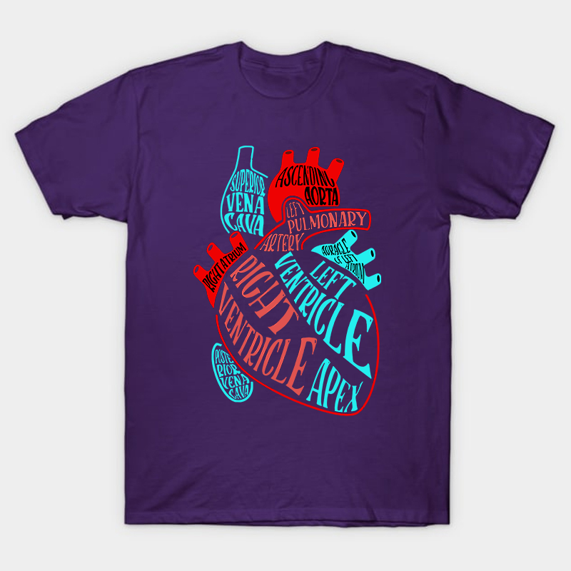 Heart With Red And Blue Nurse T-Shirt