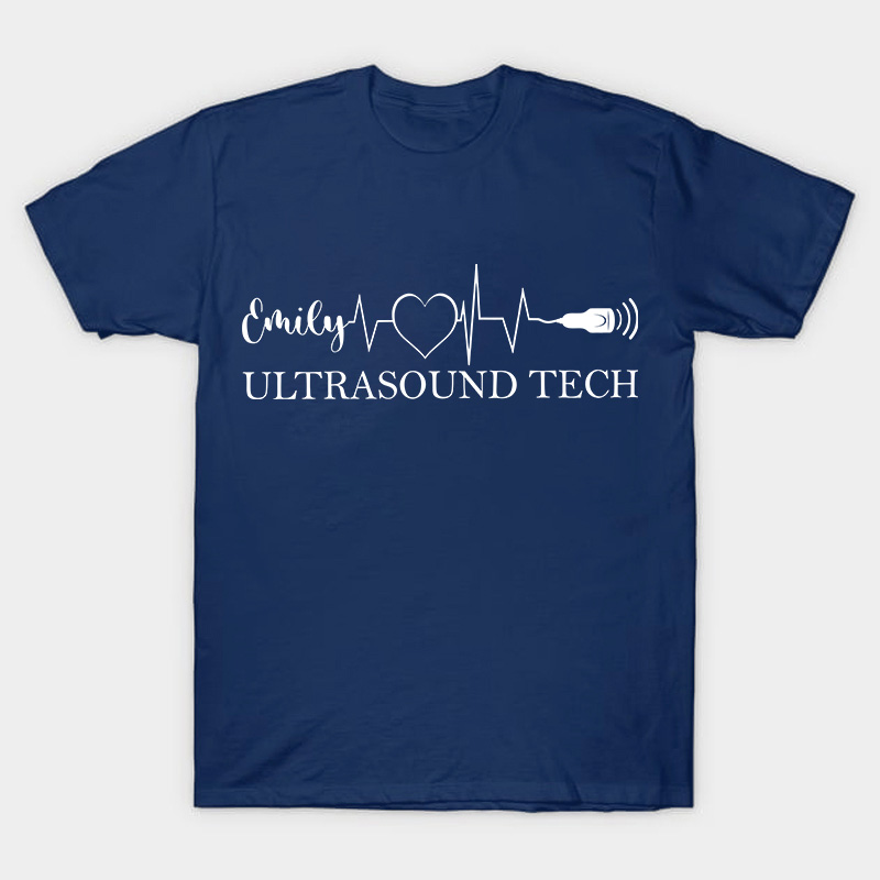 Personalized Name Ultrasound Tech Nurse T-Shirt