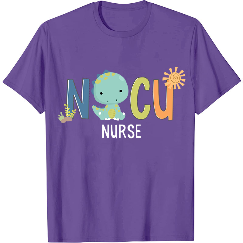 NICU Cute Dinosaur Nurse T-Shirt