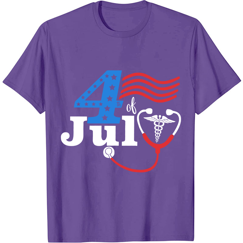 Happy Independence Day The Fourth Of July Nurse T-Shirt