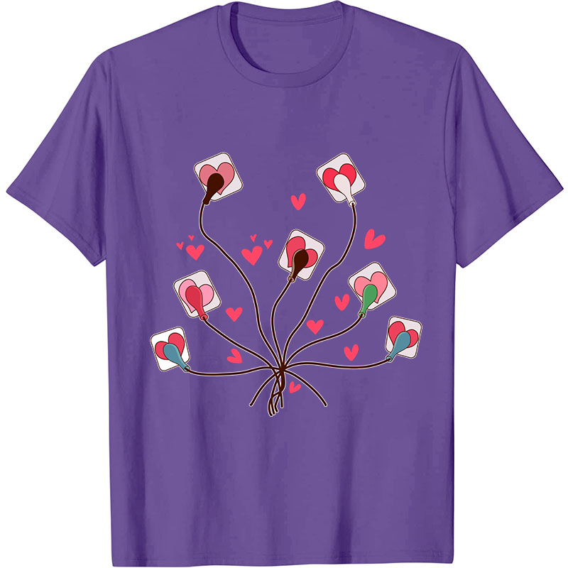 Valentines EKG Leads Cheat Nurse T-Shirt