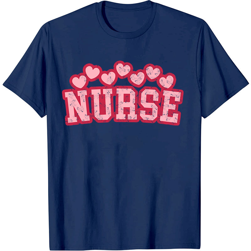 Pink Heart Nurse T-Shirt