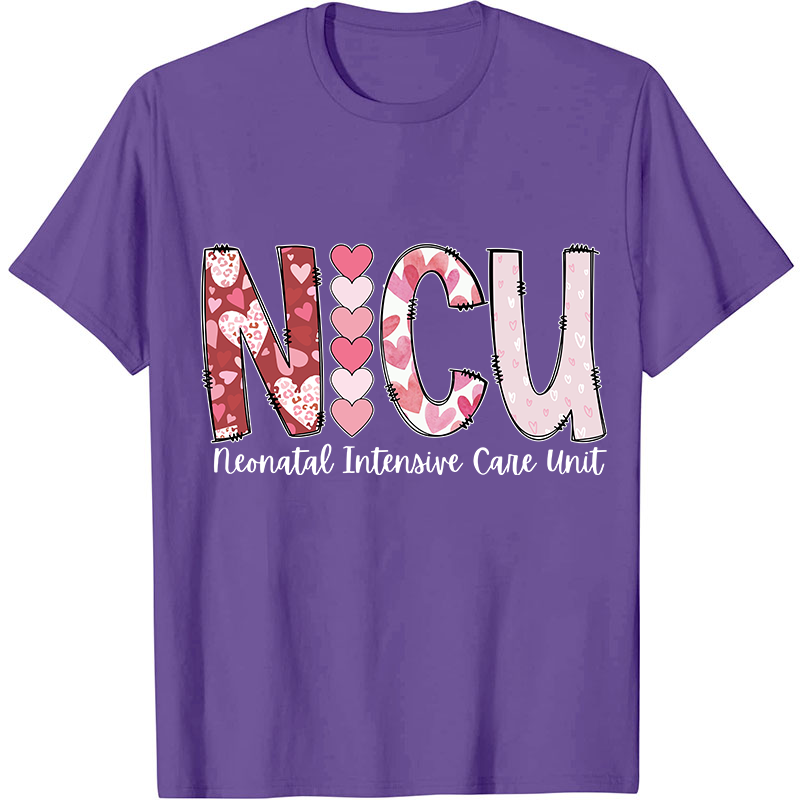 Valentines Neonatal Intensive Care Unit Nurse T-Shirt