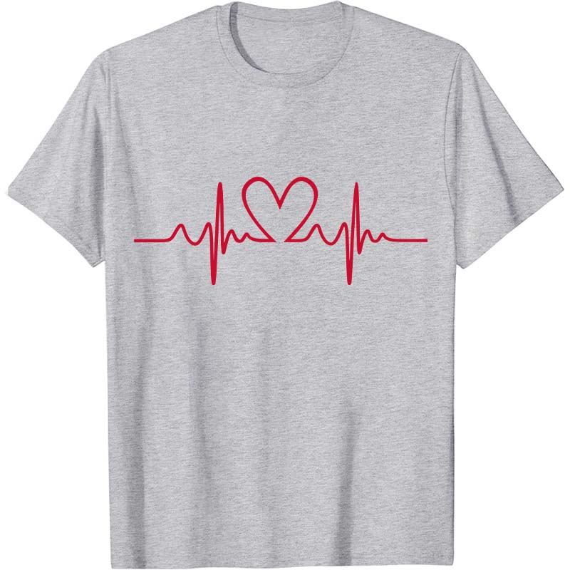 Love Heart Heartbeat Nurse T-Shirt