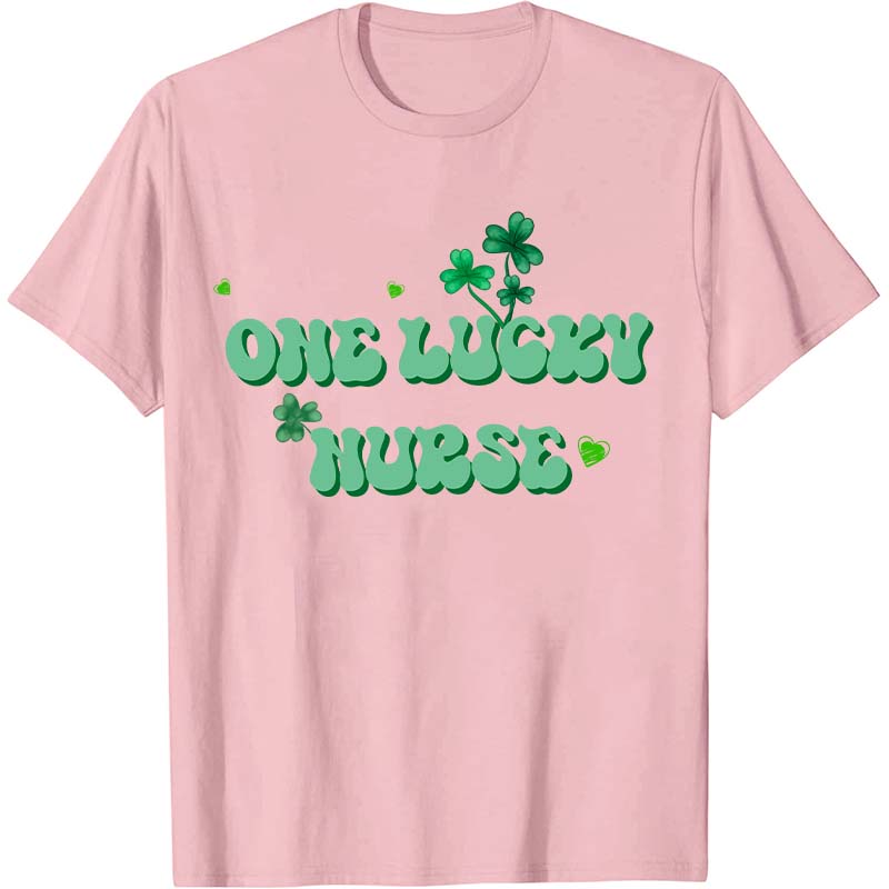 One Lucky Nurse Check Nurse T-Shirt