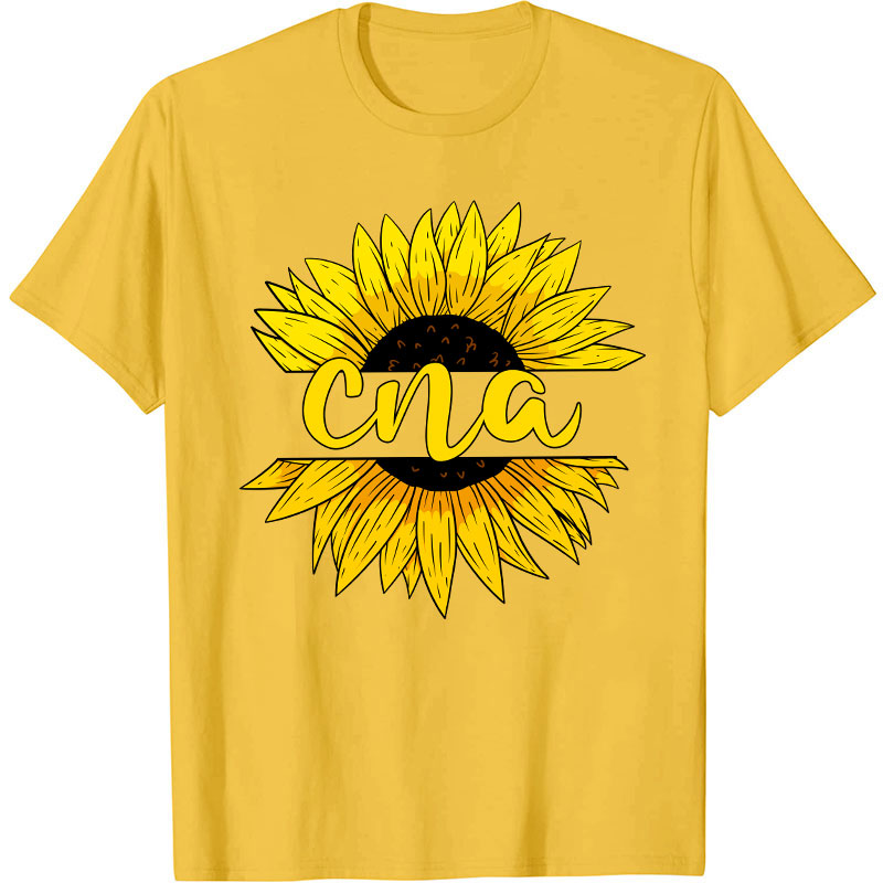 Personalized Job Title Sunflower Nurse T-Shirt
