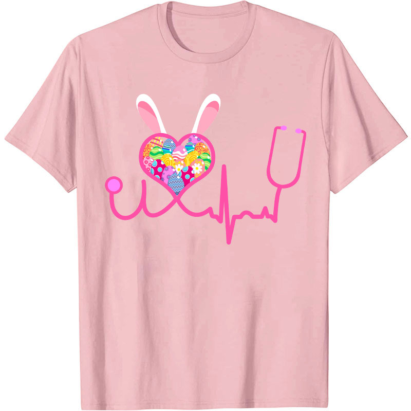 Easter Egg Heartbeat Stethoscope Nurse T-Shirt