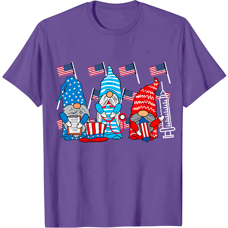 Independence Day 4 Flags And Syringe Nurse T-Shirt