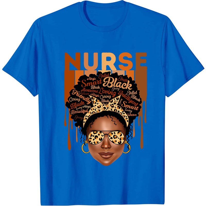 Smart Black Loving Caring Nurse T-Shirt