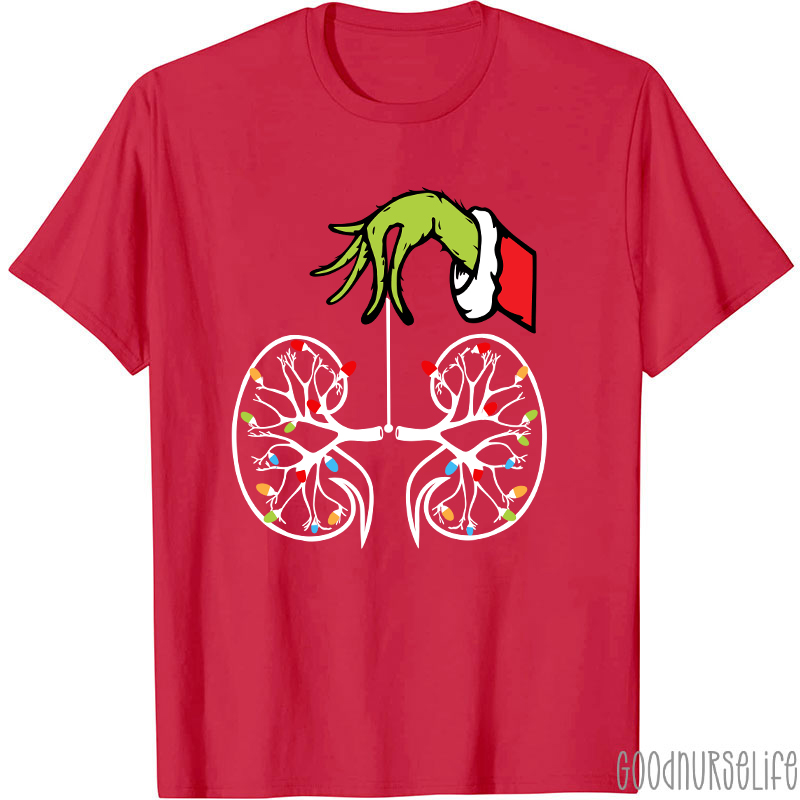 Kidney With Lights Christmas Nurse T-Shirt