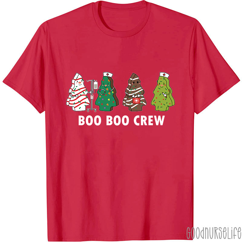 Christmas Tree Boo Boo Crew Nurse T-Shirt