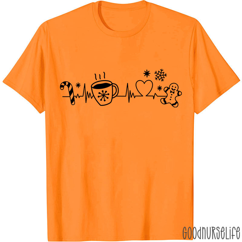 Christmas Heartbeat Nurse T-Shirt
