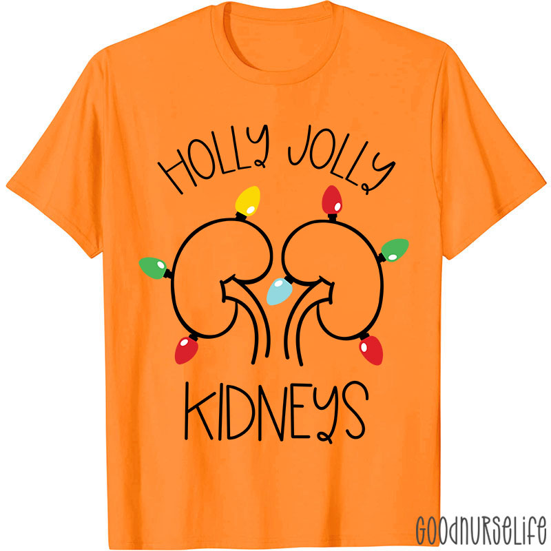 Holly Jolly Kidneys Nurse T-shirt