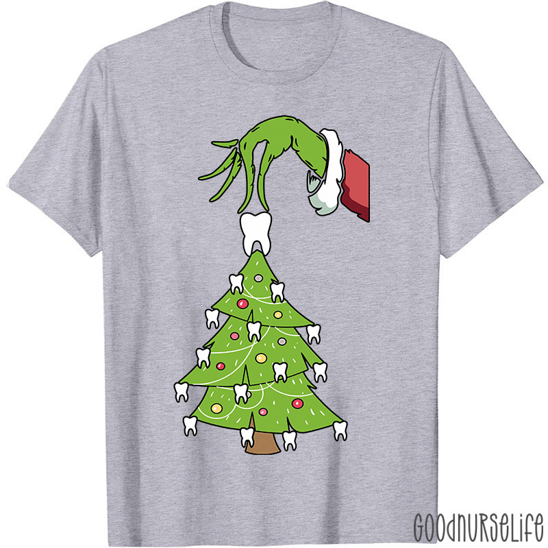 Xmas Teeth Tree Nurse T-shirt