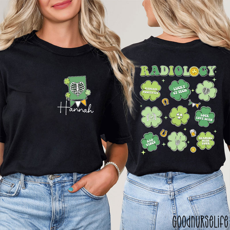 Personalized Lock Love Scan Nurse Two Sided T-Shirt