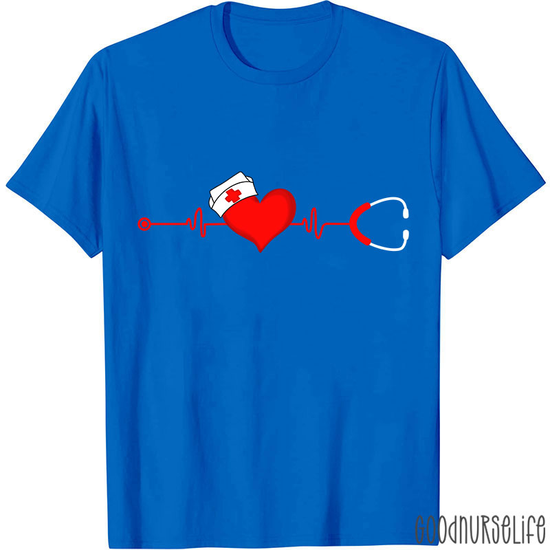 Heart Valentines Day Nurse T-Shirt