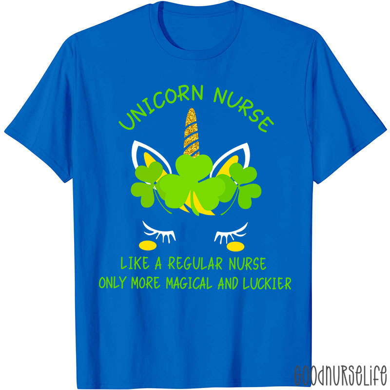 Nurse Unicorn St Patrick Nurse T-Shirt