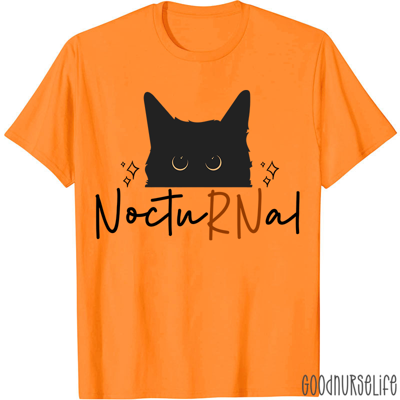 Black Cat Nocturnal Nurse T-Shirt