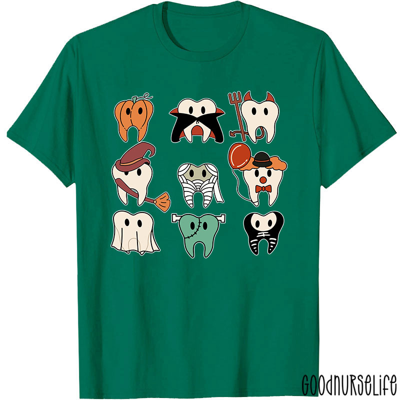 Halloween Tooth Queue Dental T-Shirt