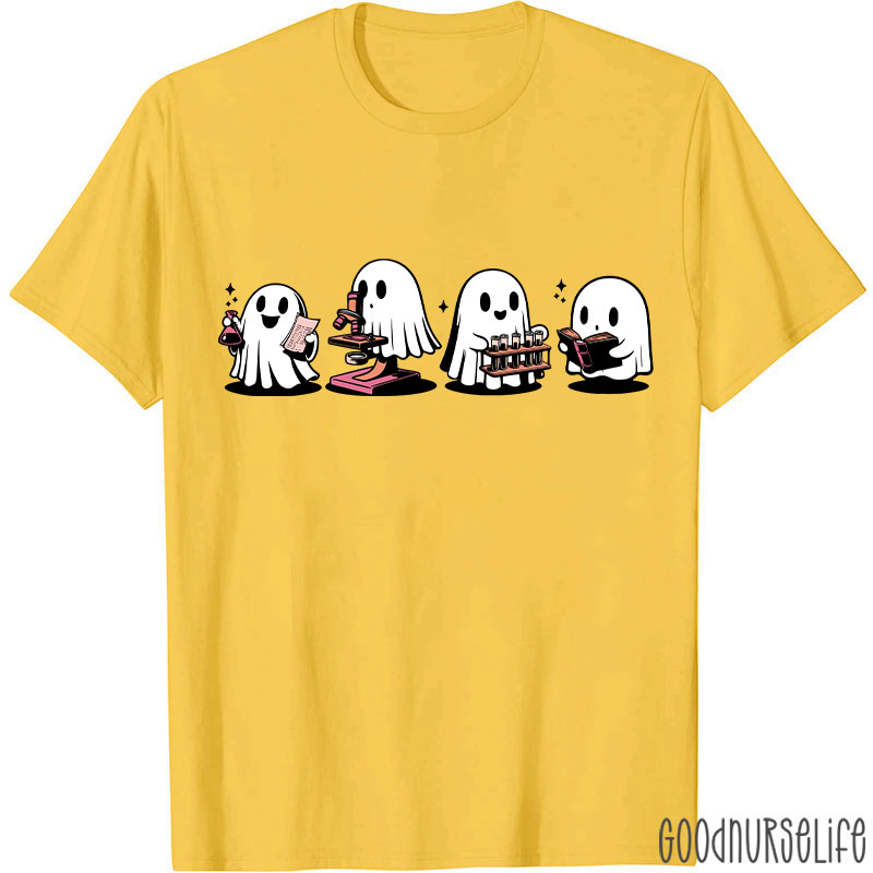 Halloween Cute Ghost Laboratory T-Shirt