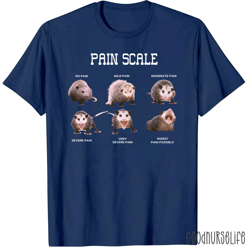 Funny Nurse Pain Scale Pain Assessment Nurse T-Shirt