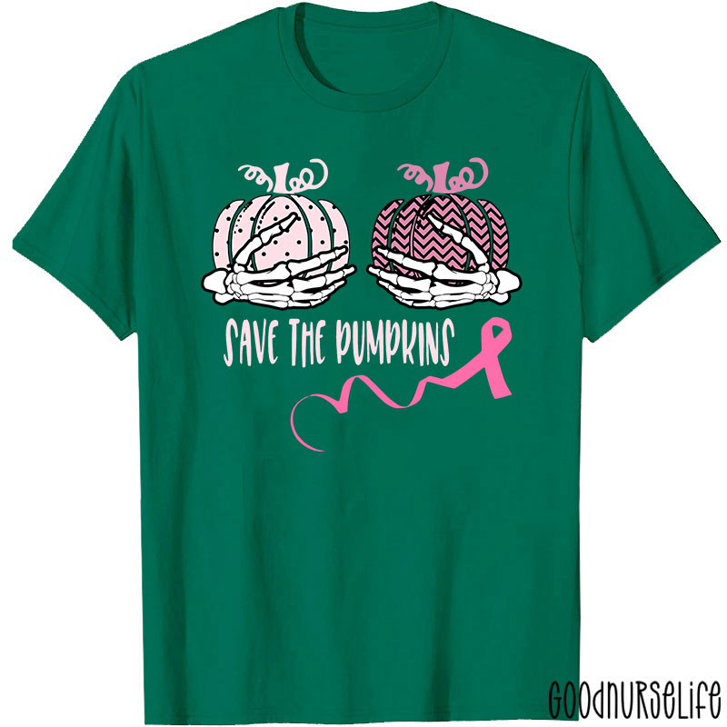 Halloween Save The Pumpkins Breast Cancer T-Shirt
