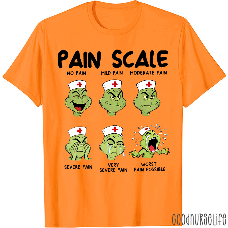 Funny Mean Nurse Pain Scale Nurse T-Shirt