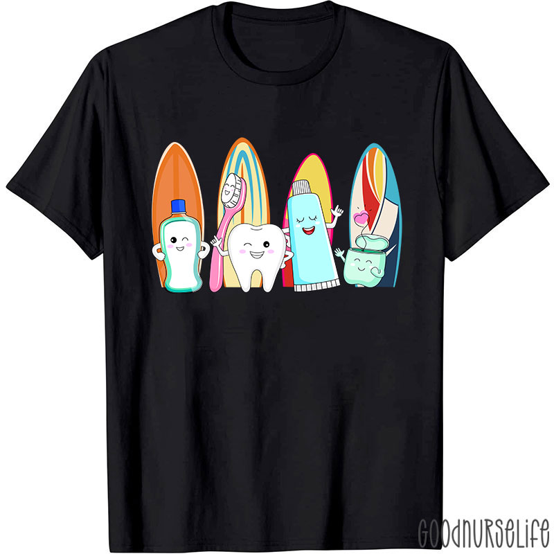 Tooth Teeth Swim And Sun Beach Summer Dentist T-Shirt
