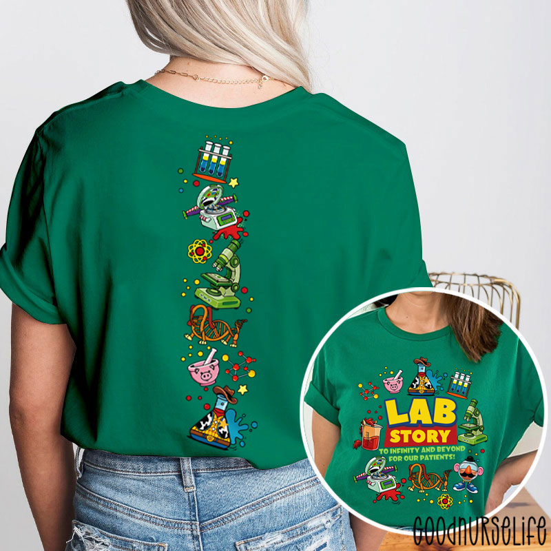 To Infinity And Beyond For Our Patients Lab Story Two Sided T-Shirt