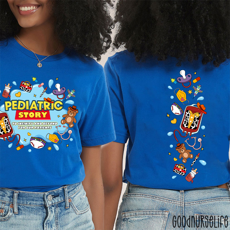 Pediatric Story To Infinity And Beyond Two Sided T-Shirt
